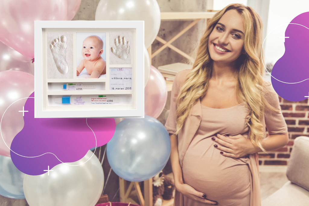 Cosa regalare a un baby shower : semplice, una cornice impronte per neonato Ipiccoli!